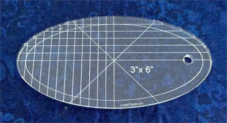 Plantilla de acolchado oval 3" x 6"