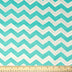 Stitch & Sparkle, 100 % algodón, 44" de ancho, tela para proyectos de bricolaje, colchas y manualidades, para coser, cortada por yardas, diseño en zigzag en tonos aguamarina, blanco y plateado