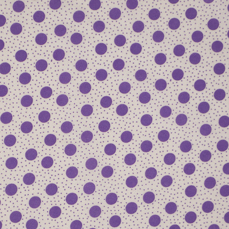 Stitch & Sparkle 100% Cotton, 44" Wide, Cut by the Yard, Far Near Dots Lilac Fabric