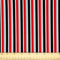Stitch & Sparkle, 100 % algodón, 44" de ancho, se vende por yardas, rayas marineras
