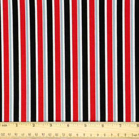 Stitch & Sparkle, 100 % algodón, 44" de ancho, se vende por yardas, rayas marineras