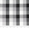 Stitch & Sparkle, 100 % algodón, 44" de ancho, tela para proyectos de bricolaje, colchas y manualidades, para coser, cortada por yardas, estampado de cuadros de 1" en color ónix