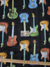 Instrument Guitar Fleece Fabric
