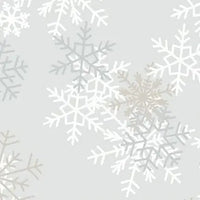 Tela de algodón de ancho doble «Grey Snowflakes», por yarda