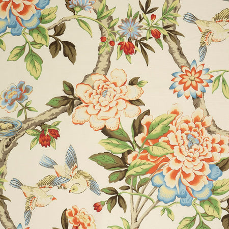 Waverly 54" 100% Cotton Duck With Linen Look, Home Décor, Upholstery Fabric, Mudan Persimmon
