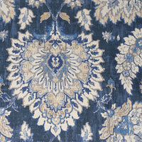 Waverly, 100 % algodón estampado de primera calidad, 54" de ancho, decoración del hogar, tela para tapicería, Indigo Castleford