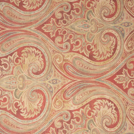 Waverly, 54" de ancho, 55 % lino/45 % algodón, decoración del hogar, tejido para tapicería, Quiet Place Rouge