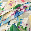Waverly 54" 100% Cotton Duck With Linen Look, Home Décor, Upholstery Fabric, Aqua Fleur Bloom
