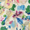 Waverly 54" 100% Cotton Duck With Linen Look, Home Décor, Upholstery Fabric, Aqua Fleur Bloom