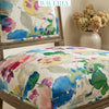 Waverly 54" 100% Cotton Duck With Linen Look, Home Décor, Upholstery Fabric, Aqua Fleur Bloom