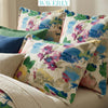 Waverly 54" 100% Cotton Duck With Linen Look, Home Décor, Upholstery Fabric, Aqua Fleur Bloom