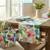 Waverly 54" 100% Cotton Duck With Linen Look, Home Décor, Upholstery Fabric, Aqua Fleur Bloom