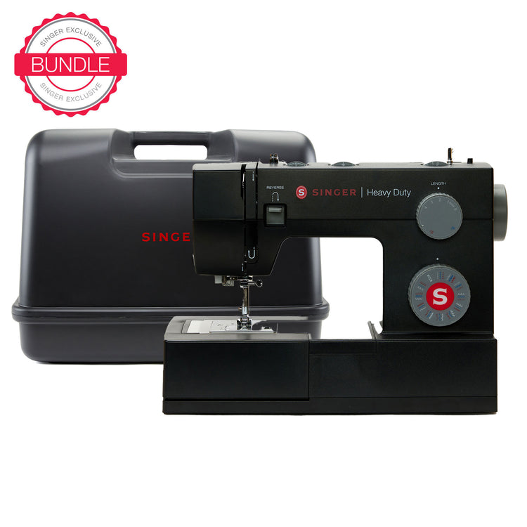 Heavy Duty 4432 Black Sewing Machine & Black Universal Hard Case Bundle -- Product Image