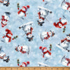 Cozy Tidings Tossed Snowmen on Blue