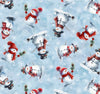 Cozy Tidings Tossed Snowmen on Blue