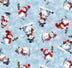 Cozy Tidings Tossed Snowmen on Blue
