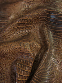 Tejido de vinilo con relieve 3D «Molasses Brown Hydra Gator» / Se vende por metros