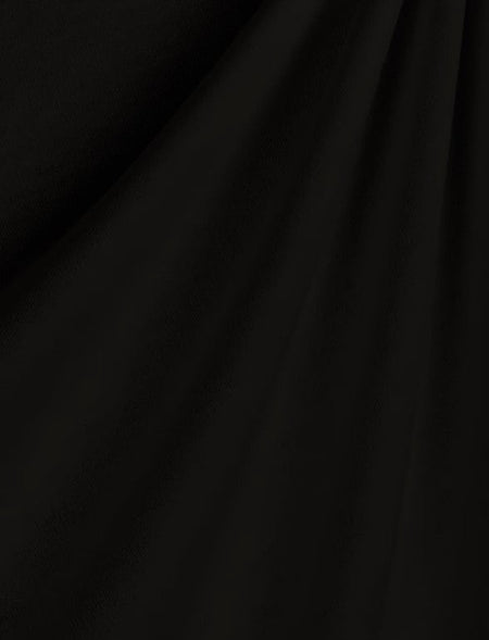 Black Heavy Interlock Poly Cotton Fabric
