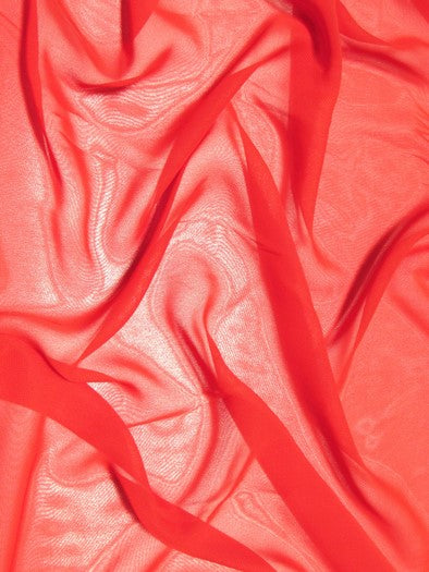 Tela de gasa Hi-Multi lisa para vestidos / Roja / Se vende por yardas