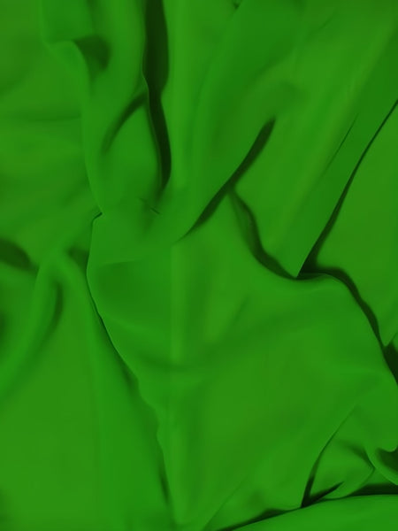 Tela de gasa Hi-Multi lisa para vestidos / Verde Kelly