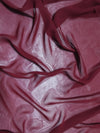 Tela lisa de gasa Hi-Multi para vestidos / Burdeos / Se vende por yardas