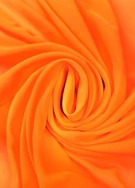 Tela de gasa Hi-Multi lisa para vestidos / Naranja neón