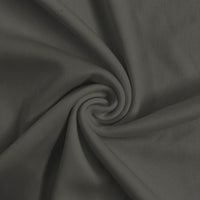 Tejido de punto interlock de poliéster liso / Gris carbón / Se vende por yardas