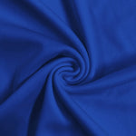 Tejido de punto interlock de poliéster liso / Azul real / Se vende por yardas