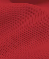 Tejido de jersey deportivo de malla gruesa / Rojo / Se vende por yardas