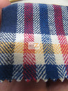 Heavy Tartan Plaid Uniform Apparel Flannel Fabric / Yellow/Navy/White / Sold By The Yard