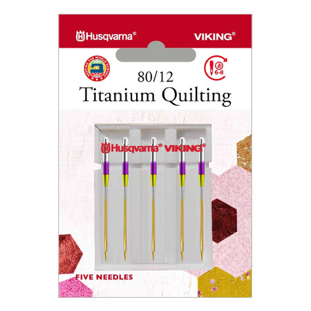 HUSQVARNA® VIKING® Titanium Quilting Needles Size 80/12 5-Pack