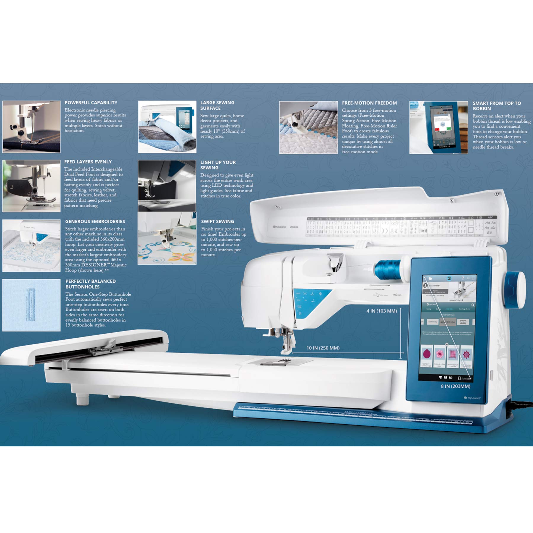 Refurbished DESIGNER SAPPHIRE™ 85 Sewing & Embroidery Machine