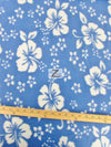 Flower Hawaiian Baby Blue Fleece Fabric