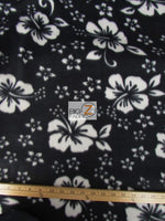 Tejido polar hawaiano con estampado floral