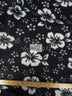 Flower Hawaiian Black Fleece Fabric