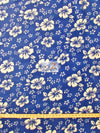 Flower Hawaiian Blue Fleece Fabric