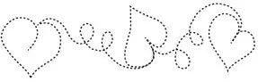 Corazones y bucles Quilt Stencil 3.5 "x14" (plantilla de acolchado)
