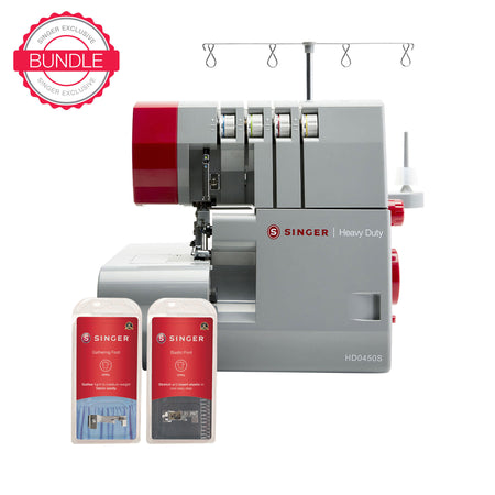 SINGER® HD0450S Heavy Duty Serger & Presser Foot Bundle -- Product Image