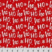Tela «Ho Ho Ho Cloud Cuddle Scarlet» por yarda