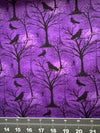 Halloween Crows on Dead Trees on Purple