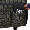 Maleta plegable con ruedas para máquina de coser Everything Mary Flat Top XL de 4 ruedas, color beige con estampado floral