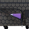 Maleta plegable con ruedas para máquina de coser Everything Mary Flat Top XL de 4 ruedas, color beige con estampado floral