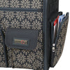 Maleta plegable con ruedas para máquina de coser Everything Mary Flat Top XL de 4 ruedas, color beige con estampado floral