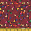 Christmas Lights on Red 100% Cotton Price per yard