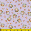 Hoppy Easter Eggs on Purple Lavender 100% Cotton Price per Yard