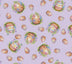 Hoppy Easter Eggs on Purple Lavender 100% Cotton Price per Yard