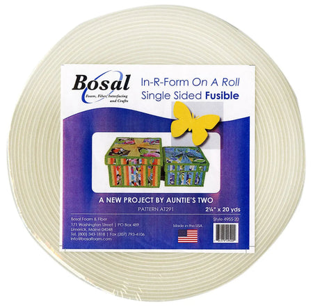 Estabilizador de espuma fusible de una sola cara In-R-Form, color blanco roto, 5,7 cm x 18,3 m