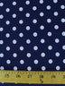 Poly Cotton Printed Fabric Small Polka Dots / Dark Royal/White Dots / Sold By The Yard