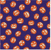Halloween Glow in the Dark Pumpkins on Purple 100% Cotton