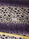 Animal Leopard Print Purple Fleece Fabirc